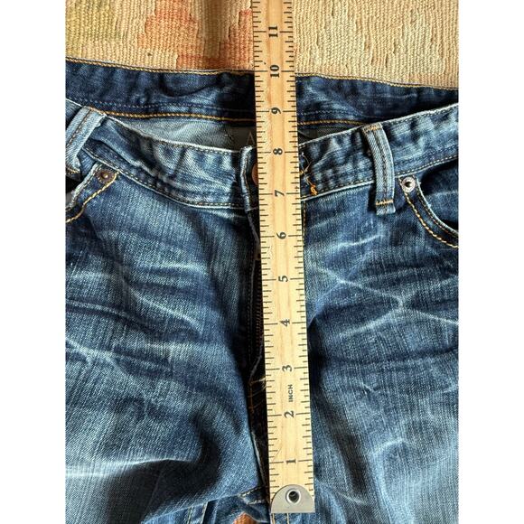 Vintage Y2K A/X Armani Exchange Jeans Women 12 R 32x32 Boot Low Rise Distressed - Picture 8 of 10